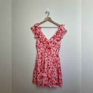 Abercrombie & Fitch | Floral Dress with Ruffle Neckline | Size XS